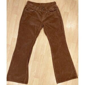 J. Galt Brandy Melville Brown Corduroy Pants Women’s Flare Leg Small 30x32 NWOT
